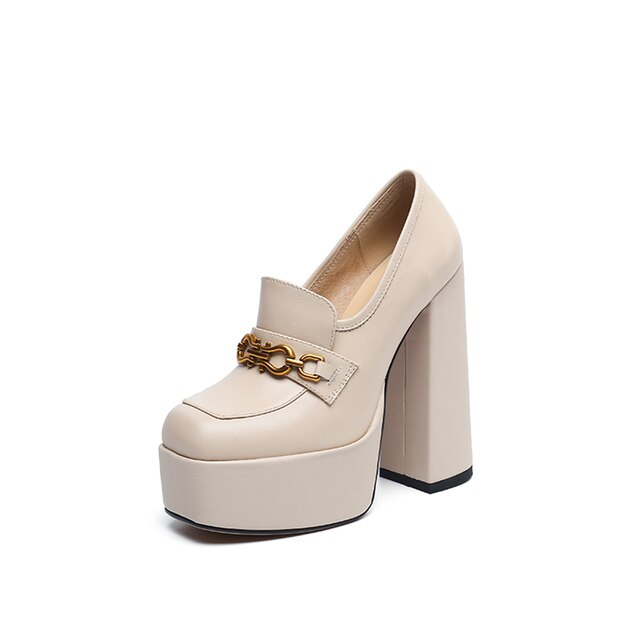 platform pumps shoes color apricot size 6 for women
