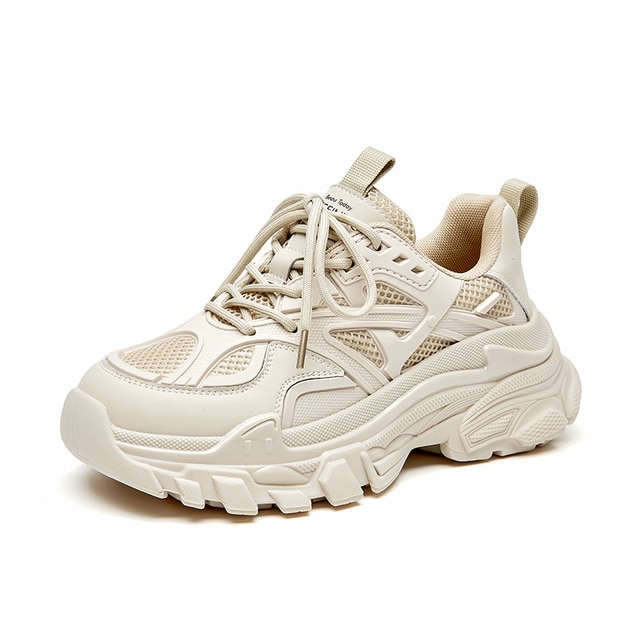 mesh sneaker color beige size 5.5 for women