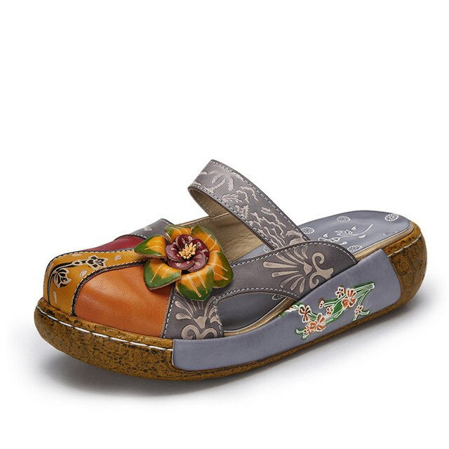 summer clogs color gray size 7 for women