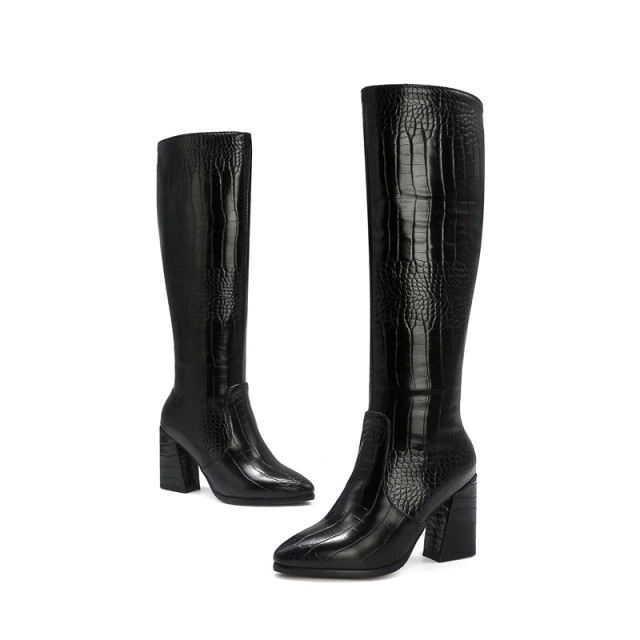Knee High Boots Color Black Size 9.5 for Women