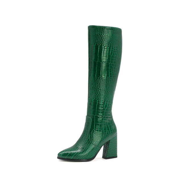 Knee High Boots Color Green Size 7 for Women