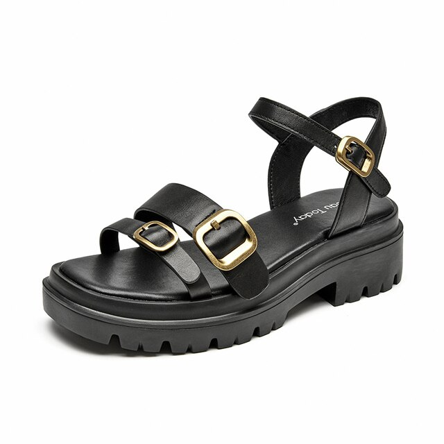 padded sandal color black size 7 for women