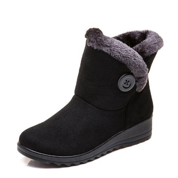 Warm Snow Boots Color Black Size 5.5 for Women