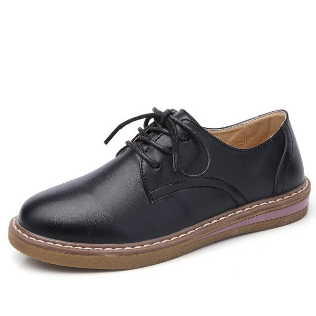 leather loafer shoes color black size 5.5 for women