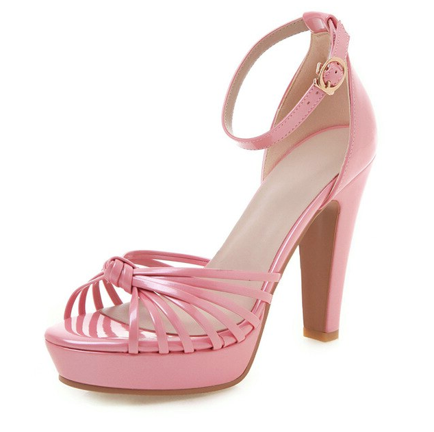 dress heel sandals color pink size 5.5 for women