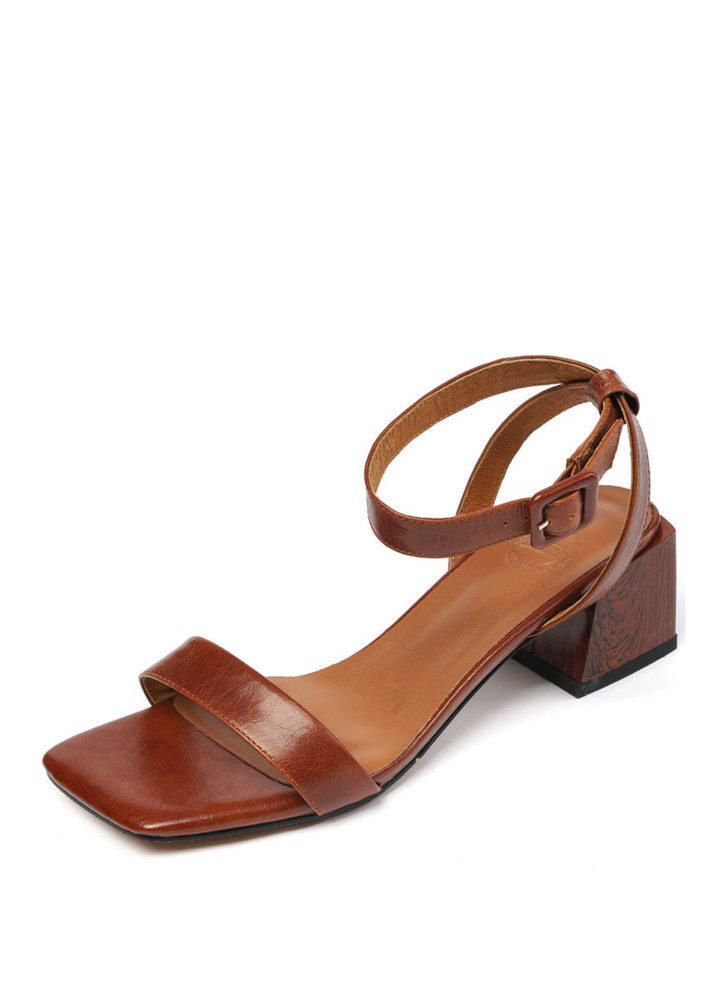 Virginia Women's Metal Buckle Heeled Sandal