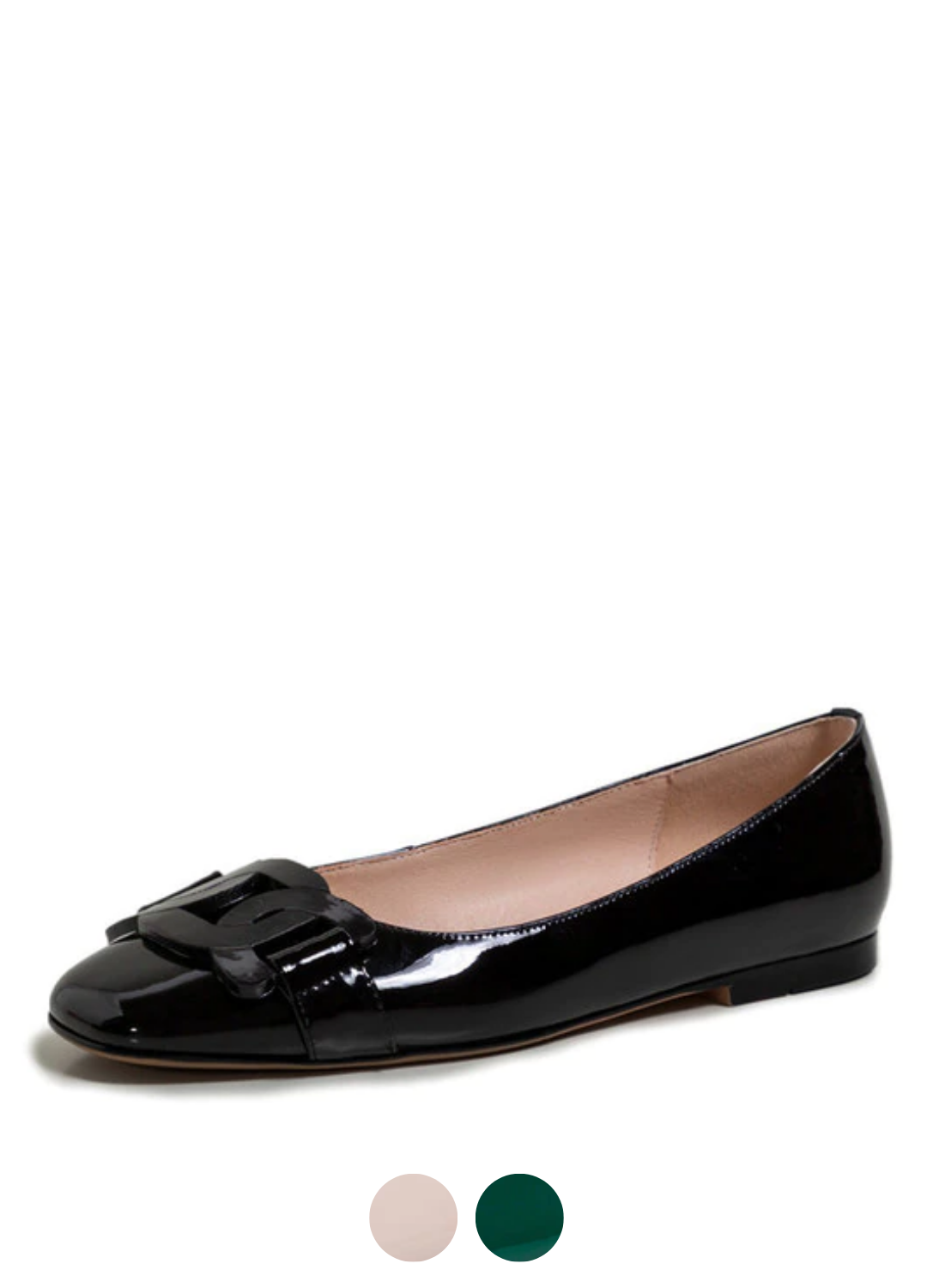 Eliana Women's Patent Leather Flat Black Shoes
