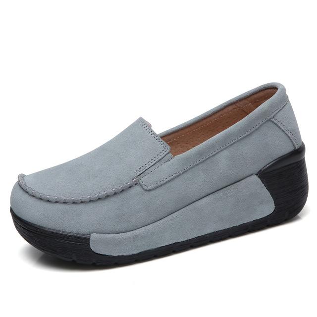 autumn platform shoes color gray size 7 for women