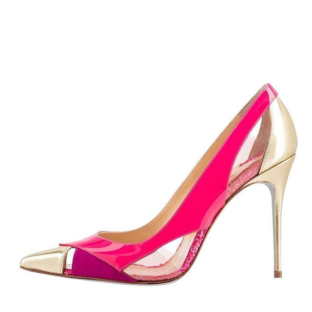 heel pumps shoes color pink size 5.5 for women
