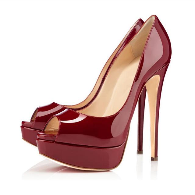 party heels color red size 6 for women