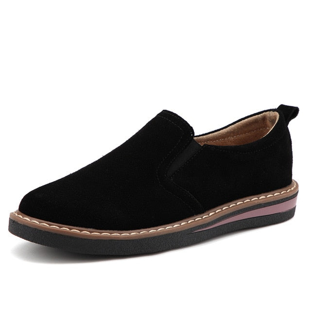 flat loafer shoes color black size 6 for women