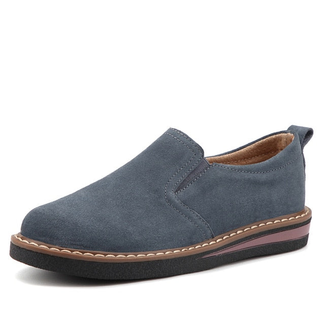 dress loafer shoes color blue size 8 for women