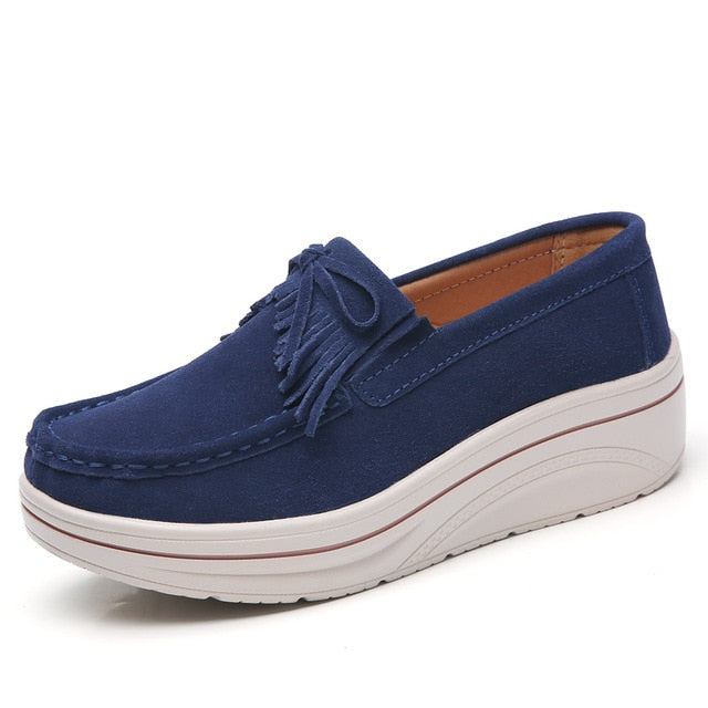 comfortable platform shoes color blue size 8.5 for women