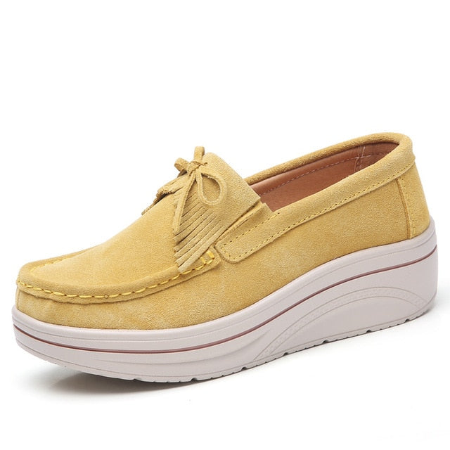 autumn platform shoes color yellow size 5 for women