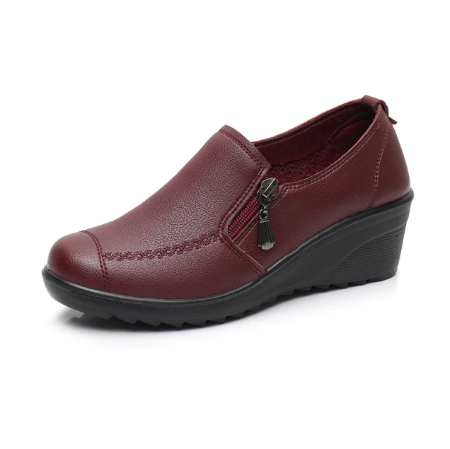 comfortable platform shoes color wine size 8 for women
